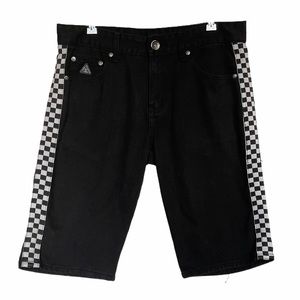 ❗️DMN Checkered Short Black Denim Shorts